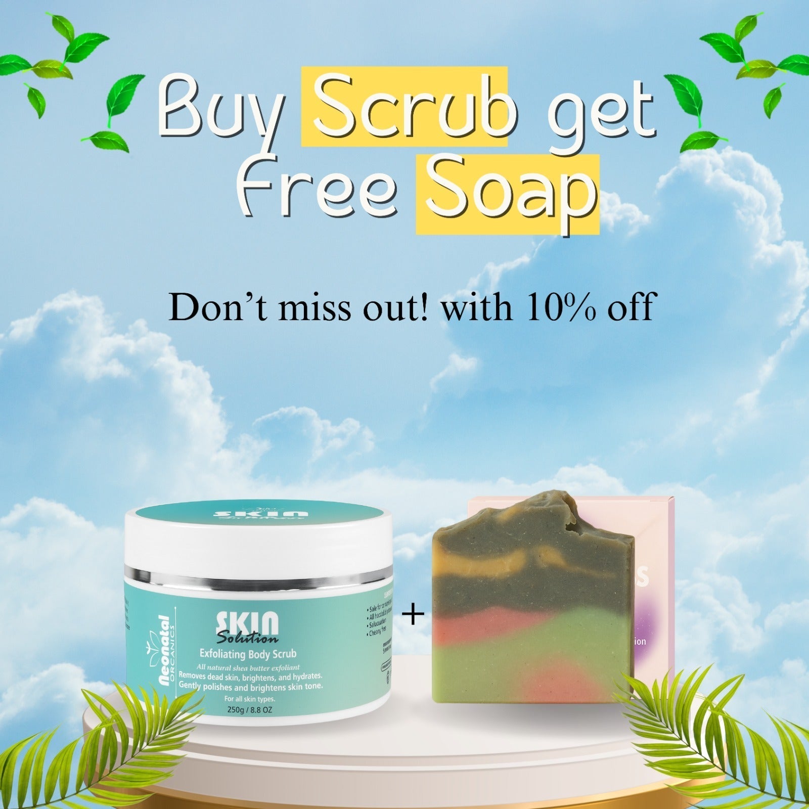 Glow Combo – Scrub+ Free Soap